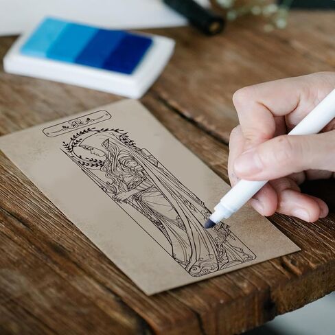 Elf Princess Bookmarks Clear Stamps Fox Demon Clear Stamps Bookmark Silicone Stamps for DIY Scrapbooking Photo Album Decorative Cards Making Home Decoration 8.27x5.83inch in Saudi Arabia