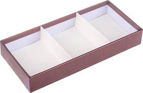 Hammont Three Section Gold Tray - 4 Packs - Multi Function Gift Box with Clear Cover | Treat Boxes with Partitions | 8.5"x3.75"x1.25" in Kuwait