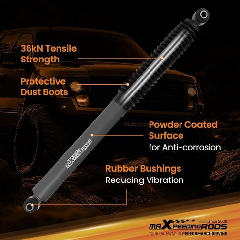 صدمات خلفية مرفوعة 0-2.5 بوصة من maXpeedingrods لنيسان تيتان 4WD 2004-2015، 2017-2024، سلسلة G1 مطورة in Saudi Arabia