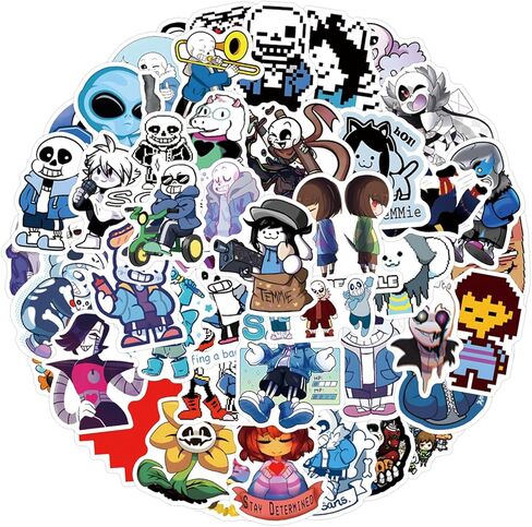 200 قطعة من ملصقات Undertale لديكور الفصول الدراسية للأطفال، زجاجة مياه، مكافآت للمعلمين، ملصق كمبيوتر محمول جمالي مقاوم للماء للمراهقات والبنات والأطفال والبالغين in Kuwait