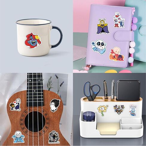 200 قطعة من ملصقات Undertale لديكور الفصول الدراسية للأطفال، زجاجة مياه، مكافآت للمعلمين، ملصق كمبيوتر محمول جمالي مقاوم للماء للمراهقات والبنات والأطفال والبالغين in Kuwait