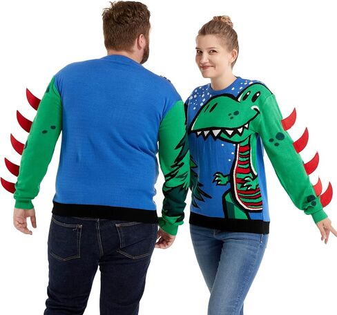 OFF THE RACK Christmas Sweater for Women, Unisex Men's Ugly Xmas Pullover Festive Knitted for PartyRudy Be FierceLarge in Saudi Arabia