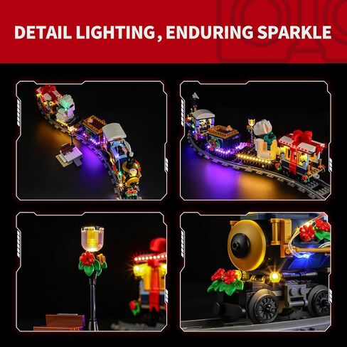 BRIKSMAX Led Lighting Kit for Santa's Sleigh - Compatible with Lego 40499 Building Blocks Model- Not Include The Lego Set in Kuwait