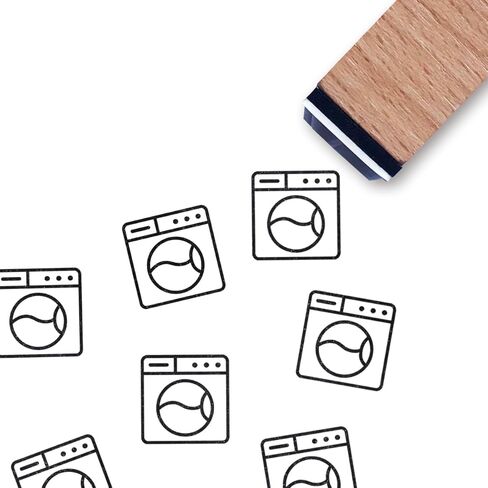 Washing Machine Rubber Stamp, 3/5 Inch Small Mini Stamp for Scrapbooking Card Making Planner in Saudi Arabia