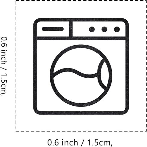 Washing Machine Rubber Stamp, 3/5 Inch Small Mini Stamp for Scrapbooking Card Making Planner in Saudi Arabia
