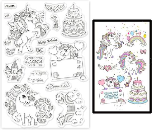 الخيال الحصان سيليكون واضح Stamps طوابع شفافة لبطاقات صنع DIY بها بنفسك سكرابوكينغ ألبوم صور ورق تزيين الحرفية in Saudi Arabia