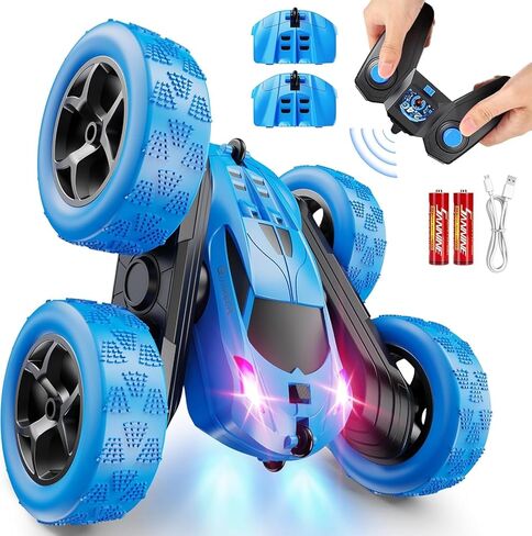 2 حزمة من سيارات RC Drift & Stunt Cars، سيارة تحكم عن بعد بمقياس 1:24، سيارة انجراف RC عالية السرعة 4WD مع أضواء LED، تقلب 360 درجة، 2.4 جيجا هرتز، 20 كم/ساعة، بطاريات USB-C، هدية للبالغين والفتيان والفتيات in Saudi Arabia