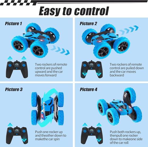 2 حزمة من سيارات RC Drift & Stunt Cars، سيارة تحكم عن بعد بمقياس 1:24، سيارة انجراف RC عالية السرعة 4WD مع أضواء LED، تقلب 360 درجة، 2.4 جيجا هرتز، 20 كم/ساعة، بطاريات USB-C، هدية للبالغين والفتيان والفتيات in Saudi Arabia