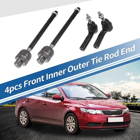 X AUTOHAUX 4pcs Front Inner Outer Tie Rod Ends Kit Suspension Steering Tie Rod End for Dodge Dakota Durango Drag Link No.EV432/ES3572/ES3573 in Saudi Arabia