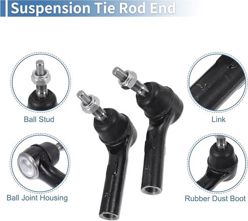 X AUTOHAUX 4pcs Front Inner Outer Tie Rod Ends Kit Suspension Steering Tie Rod End for Dodge Dakota Durango Drag Link No.EV432/ES3572/ES3573 in Saudi Arabia