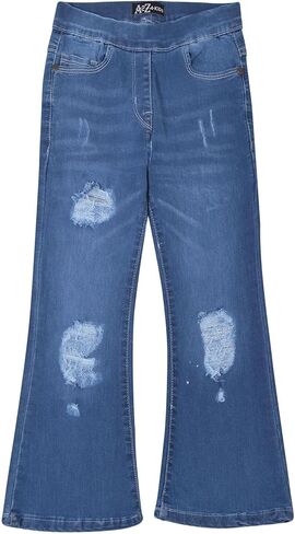 A2Z 4 Kids Girls Stretchy Denim Jeans Jeggings Comfort Bell Bottom Ripped Flared Fashion for Girls Age 5-13 Years in Kuwait
