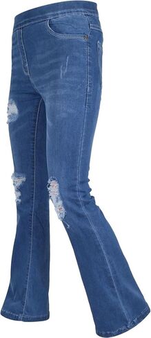 A2Z 4 Kids Girls Stretchy Denim Jeans Jeggings Comfort Bell Bottom Ripped Flared Fashion for Girls Age 5-13 Years in Kuwait