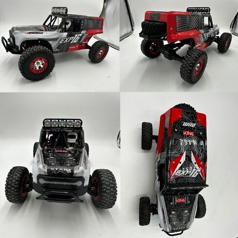 GoolRC WLtoys 124006 RC Car, 1:12 Scale Remote Control Car, 4WD 40KM/H High Speed RC Truck, 2.4GHz Off-Road RC Crawler RTR with LED Lights and 2 Batteries for Adults (Red) in Saudi Arabia
