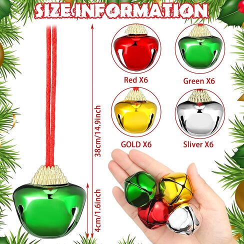 WILLBOND 24 Pcs 1.5 Inch Christmas Bell Necklaces Bulk The Polar Party Favors Believe Bell Ornaments Holiday Classroom Students Gifts Christmas Stocking Stuffers (Classic Color) in Saudi Arabia