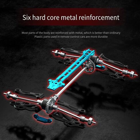 سيارات X-Verse KF10 1/10 RC للبالغين بسرعة 50 كم/ساعة، شاحنات RC 4X4 للطرق الوعرة مقاومة للماء مع بطارية 3S، دفع رباعي عالي السرعة لجميع التضاريس RC Truggy (3 بطاريات) in Kuwait