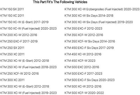 واقيات الذراع المتأرجحة من Tusk باللون الأسود لـ KTM 300 XC-W (E-Start) 2012-2018 in Kuwait