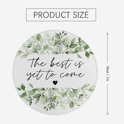 Inspirational Mouse Pad,Eucalyptus Leaf Mousepad for Desk Home Office Dorm Computers Laptop Accessories,7.9x7.9 Inch,The Best is Yet to Come in Saudi Arabia