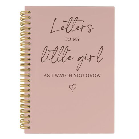 ANIANG Letters To My Little Girl Spiral Notebook, Dear Daughter Journal, Baby Shower Girl Gifts, Mothers Day 5.5"x8.3" 164Pages Lined Notebooks College Ruled Gifts for New Mom First Time Mom Gifts in Saudi Arabia