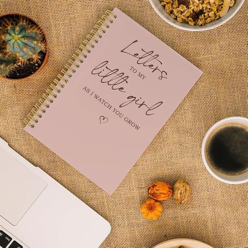 ANIANG Letters To My Little Girl Spiral Notebook, Dear Daughter Journal, Baby Shower Girl Gifts, Mothers Day 5.5"x8.3" 164Pages Lined Notebooks College Ruled Gifts for New Mom First Time Mom Gifts in Saudi Arabia