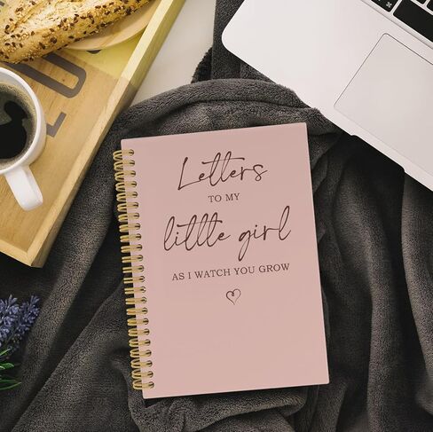 ANIANG Letters To My Little Girl Spiral Notebook, Dear Daughter Journal, Baby Shower Girl Gifts, Mothers Day 5.5"x8.3" 164Pages Lined Notebooks College Ruled Gifts for New Mom First Time Mom Gifts in Saudi Arabia