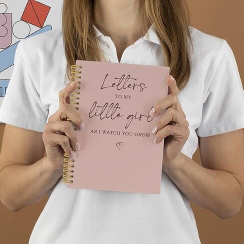 ANIANG Letters To My Little Girl Spiral Notebook, Dear Daughter Journal, Baby Shower Girl Gifts, Mothers Day 5.5"x8.3" 164Pages Lined Notebooks College Ruled Gifts for New Mom First Time Mom Gifts in Saudi Arabia