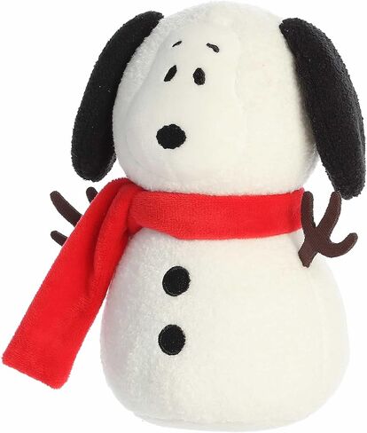 Aurora® Festive Peanuts® Snow Beagle Stuffed Animal - Officially Licensed Toys for All Snoopy Fans - Perfect for Holiday Decorations or Gifts - White 7.5 Inches in Saudi Arabia