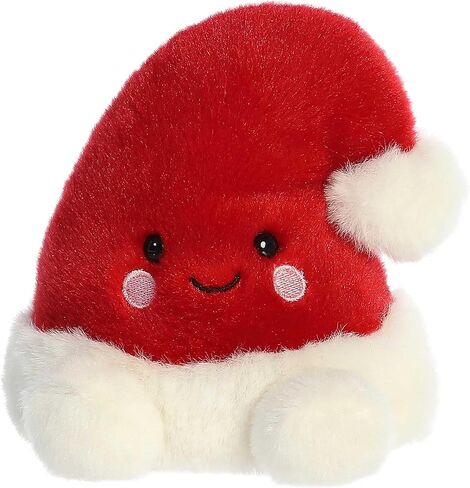 قبعة سانتا المحشوة من Aurora® Festive Palm Pals™ Topper Santa Hat™ - قطيفة ممتعة يمكن تجميعها للأطفال والكبار - مثالية لتزيين الغرف وهدايا عيد الميلاد - أحمر 5 بوصات in Saudi Arabia