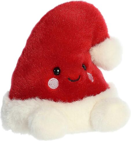 قبعة سانتا المحشوة من Aurora® Festive Palm Pals™ Topper Santa Hat™ - قطيفة ممتعة يمكن تجميعها للأطفال والكبار - مثالية لتزيين الغرف وهدايا عيد الميلاد - أحمر 5 بوصات in Saudi Arabia