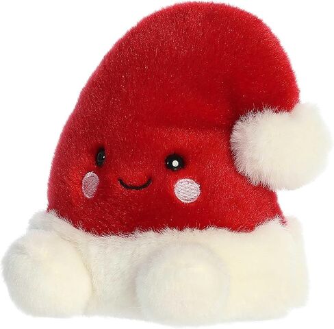قبعة سانتا المحشوة من Aurora® Festive Palm Pals™ Topper Santa Hat™ - قطيفة ممتعة يمكن تجميعها للأطفال والكبار - مثالية لتزيين الغرف وهدايا عيد الميلاد - أحمر 5 بوصات in Saudi Arabia