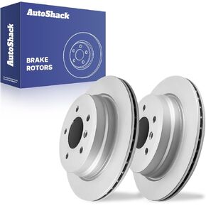 AutoShack 11.81" (299.9 mm) Rear Vented Drilled & Slotted Brake Rotors E-Coated Replacement for 2007-2015 BMW 328i 2006-2011 BMW 323i 2-PC Set ShadowGuard in Kuwait