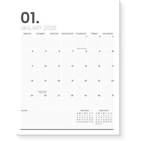 Karto Magnetic Calendar for Refrigerator 2026 - Vertical 8.5x11 inch January 2026 to June 2027 - Versatile and Easy Planning with Aesthetic Fridge Calendar Magnet - Minimalist in Kuwait
