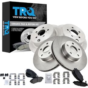 TRQ Front and Rear Brake Pad and Rotor Set Ceramic Compatible with 2012-2016 Subaru Impreza in Kuwait