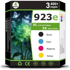 923e 923XL Ink Cartridges Compatible for HP923e HP 923 XL HP923 XL HP 923e Printer Ink 923 xl 923e ink Work with 8120 8122e 8124e 8125e 8130e 8132e 8134e 8135e 8138e 8139e Printer black C/M/Y(4 Pack) in Kuwait