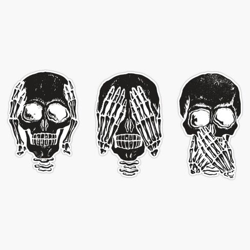 Hear No Evil ! See No Evil ! Speak No Evil ! Sticker Bumper Sticker Vinyl Decal 5" in Saudi Arabia