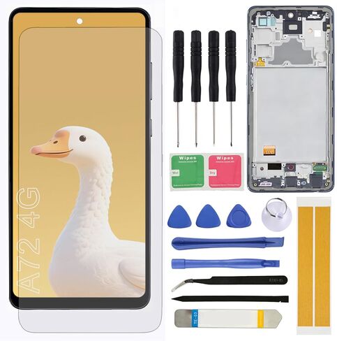 LCD Screen Replacement for Samsung Galaxy A72 6.7inch SM-A725M SM-A725F SM-A725F/DS SM-A726B SM-A726B/DS Assembly LCD Display Touch Screen Digitizer with Repair Tools Kit in Saudi Arabia