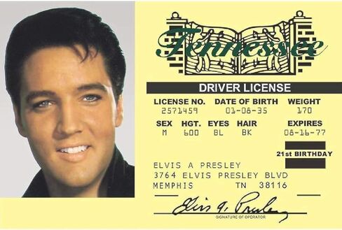Signs 4 Fun Parody ID | Elvis ID | Fake ID Novelty Card | Collectible Trading Card Driver’s License | Novelty Gift for Holidays | Made in the USA in Saudi Arabia
