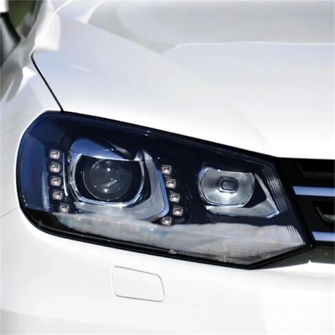 عدسة المصابيح الأمامية للسيارة متوافقة مع VW Touareg Halogen 2011-2014 زجاج أمامي شفاف يحل محل أباجورة المصابيح الأصلية (يسار) in Kuwait