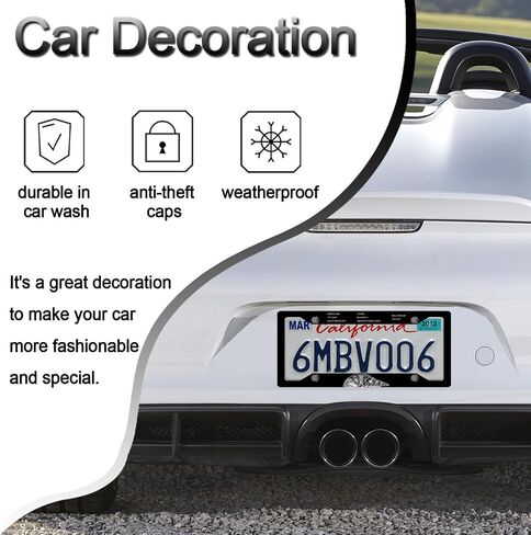 Anime Star License Plate Frames，Wars Car Accessories for Women & Men，Cute License Plate Holder，Aluminum License Plate Frame Fits Standard US Vehicles Size 12.2 x 6 Inch (Black-2pcs) in Saudi Arabia