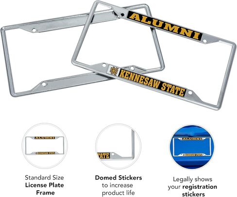 Desert Cactus Kennesaw State University Car Accessories Owls Metal License Plate Frame and Tag Holder for Front or Rear of Car (Alumni) in Saudi Arabia