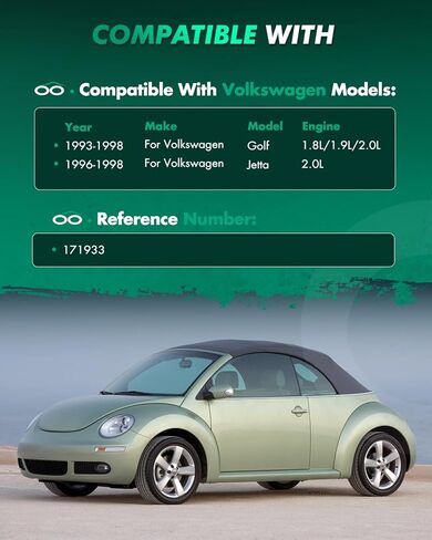 SCITOO - مجموعة زنبركية ملفوفة ودعامة أمامية كاملة تناسب 1993-1998 لسيارة Volkswagen Golf 1996-1998 لسيارة Volkswagen لسيارة Jetta مع 171933 - مجموعة من 2 in Kuwait