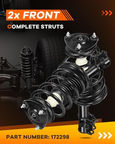 OCPTY Front Shocks Complete Struts Spring Assembly Strut Fits 2006 2007-2011 for Hyundai for Accent | 2006-2011 for Kia for Rio | 2006-2011 for Kia for Rio5 Quick Struts with 172298 172297 - Set of 2 in Saudi Arabia