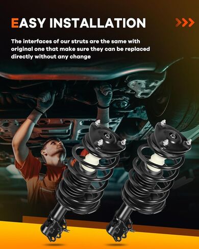OCPTY Front Shocks Complete Struts Spring Assembly Strut Fits 2006 2007-2011 for Hyundai for Accent | 2006-2011 for Kia for Rio | 2006-2011 for Kia for Rio5 Quick Struts with 172298 172297 - Set of 2 in Saudi Arabia