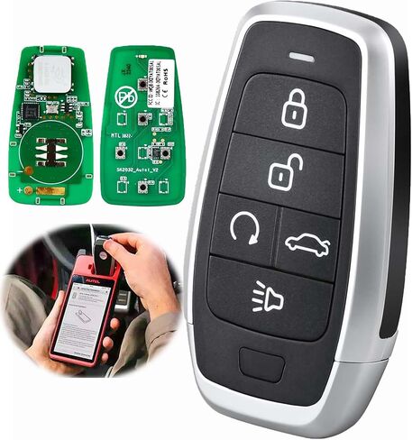 Autel MaxiIM IKEY IKEYAT5TPR Programmable Smart Key Replacement 5 Buttons Lock Unlock Air Suspension Remote Start Panic Buttons OE-Quality for 700+ Vehicles OBD Learning 40 meters/130 feet in Saudi Arabia