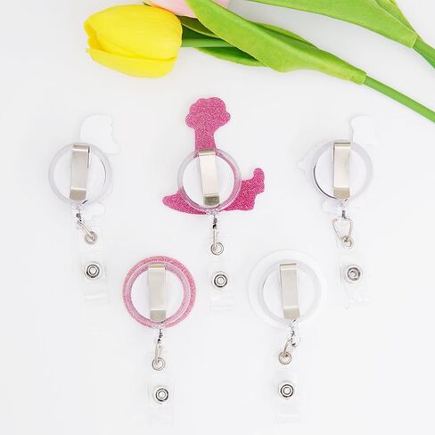 5Pcs Funny Silly Goose Badge Reel, Cute Nurse Badge Reel Retractable ID Clip Accessory for Nurses, Nursing, Doctors, Teachers, Students, Medical Staff Lanyard Supplies Accessories Gifts in Saudi Arabia