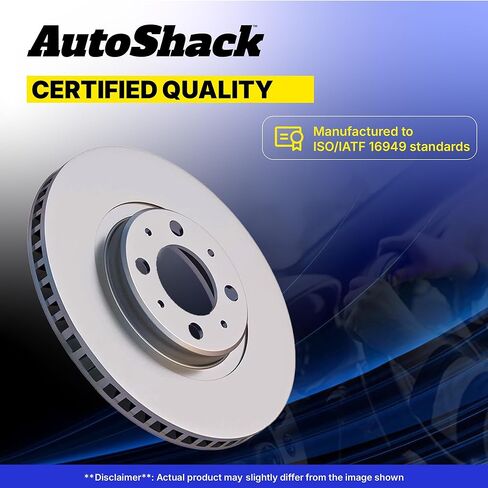 AutoShack 11.81" (299.9 mm) Rear Vented Drilled & Slotted Brake Rotors E-Coated Replacement for 2007-2015 BMW 328i 2006-2011 BMW 323i 2-PC Set ShadowGuard in Kuwait