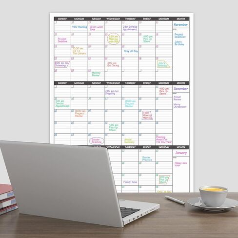 Large Dry Erase Calendar for Wall - 3 Month Vertical Wall Calendar, Blank Reusable Monthly Quarterly Planner Undated, 27.8"x41" Whiteboard Calendar, Office, Classroom in Saudi Arabia