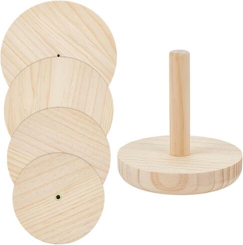 BENECREAT 4 Pcs Wood Pottery Molds, 4.7/6.3/7.8/9.5inch Ceramic Molds with Handle, Ceramic Clay Tool for Plate, Bowl, Slump Plate Forming Molds, DIY Crafts in Saudi Arabia