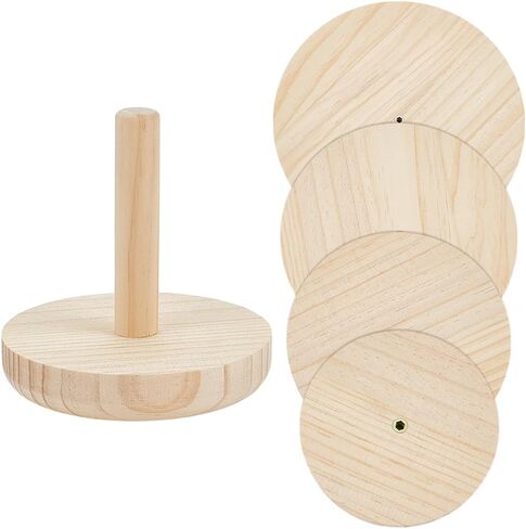 BENECREAT 4 Pcs Wood Pottery Molds, 4.7/6.3/7.8/9.5inch Ceramic Molds with Handle, Ceramic Clay Tool for Plate, Bowl, Slump Plate Forming Molds, DIY Crafts in Saudi Arabia