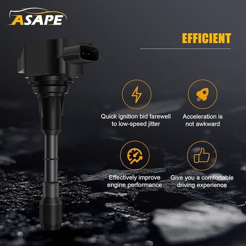 ASAPE 6 Ignition Coil Pack with 6 Spark Plugs for 2013 Infiniti EX37, FX37 (2008-2013), G37 (2011-2013), M37 (2014), Q50 3.7L - Replace UF617 in Saudi Arabia
