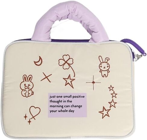 CYee Women Kawaii Preppy حقيبة كمبيوتر محمول عتيقة تحمل حقيبة كمبيوتر محمول غطاء جماليات Cutecore Tablet Liner Pouch (16 بوصة، أرجواني) in Kuwait